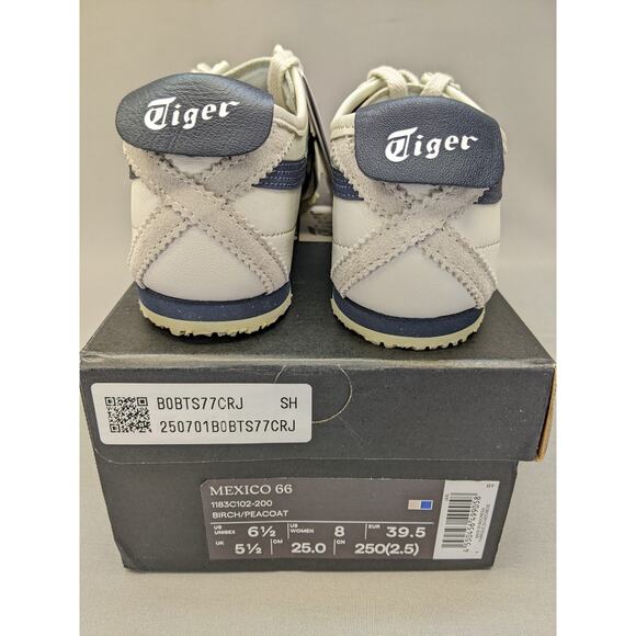 Onitsuka Tiger MEXICO 66 Leather 1183C102-200 Birch/Peacoat Unisex Size 6.5 - Picture 11 of 13